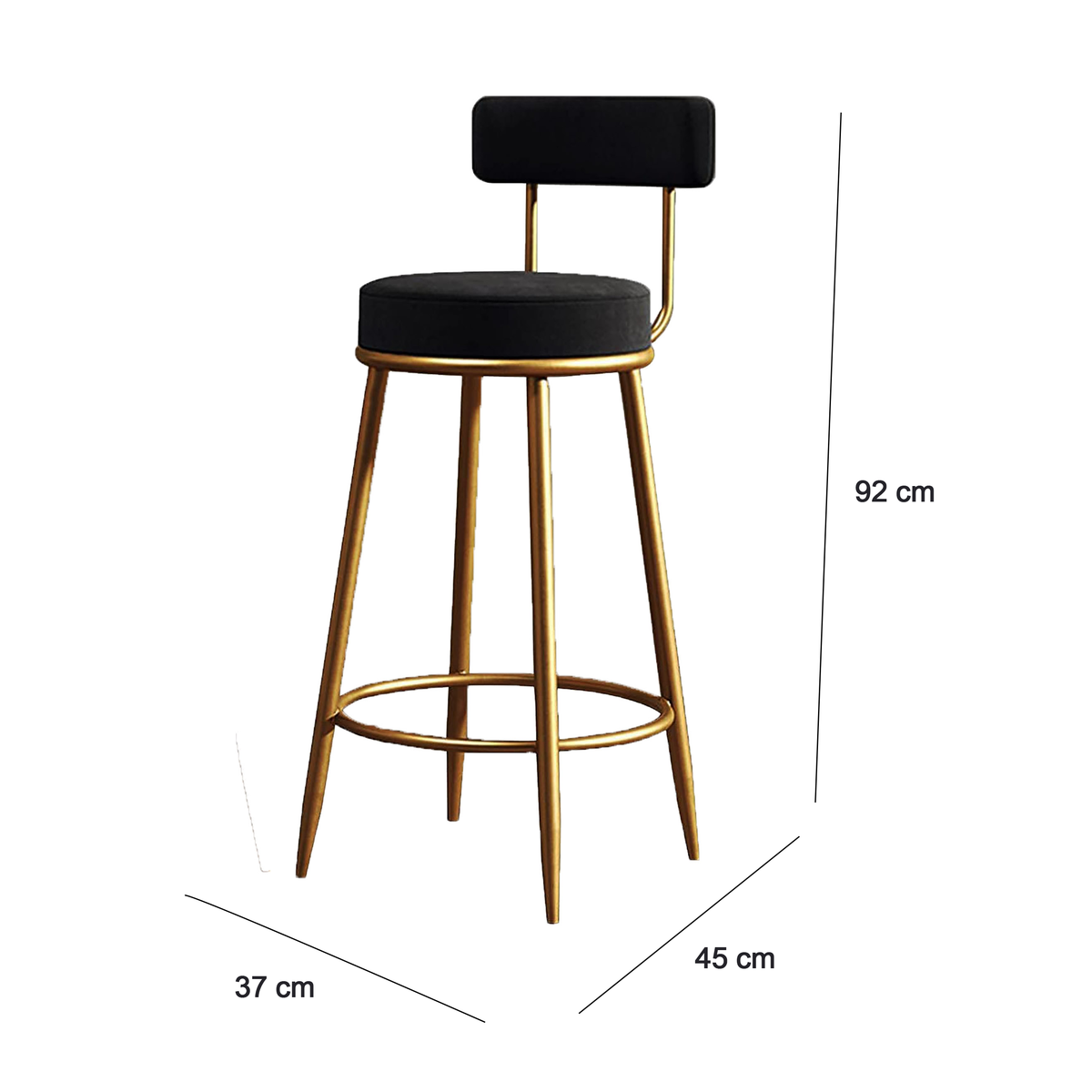 Bar chair-D:45cm/ W:37cm/ H: 92cm